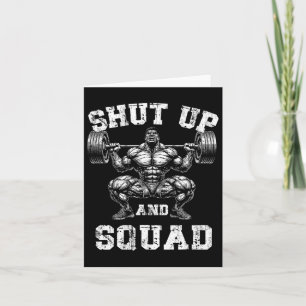 Cartão Cale-Se E Esquadre O Engraçado Humor De Gym Mt