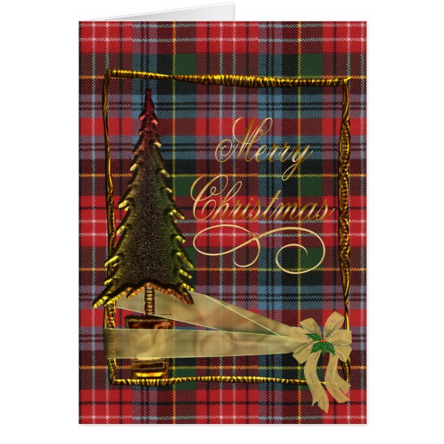 Cartão Caledonia Modern Tartan Christman (Frente)