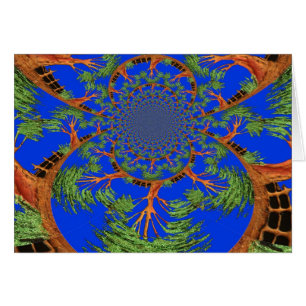 Cartão Caleidoscópio Acacia Tree Art Impressão/Gráfico