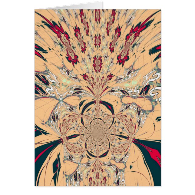 Cartão Caleidoscópio Africano Vibrante: Uma Delícia de Pe (Frente)