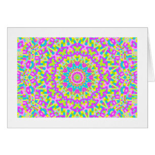 Cartão Caleidoscópio Colorido 010 (Bordado)