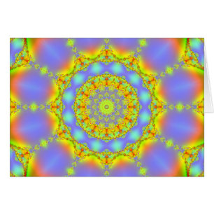 Cartão Caleidoscópio do Fractal das jóias