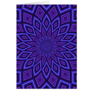 Cartão Caleidoscópio roxo da consciência