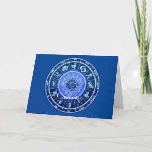 Cartão Calendário de Astrologia de Sinal Sun Zodiac Thun