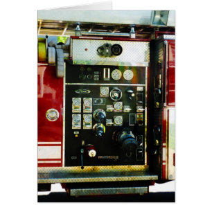 Cartão Calibres no carro de bombeiros