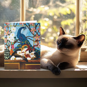 Cartão Calico Cat Dragon Red