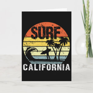 Cartão Califórnia Ca Retro Vintage Paisagem Urbana Surf S