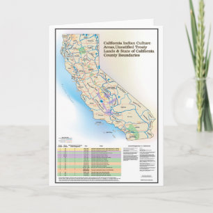 Cartão California Indian Culture Areas - Greeting Card