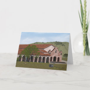 Cartão California mission greeting card, blank inside