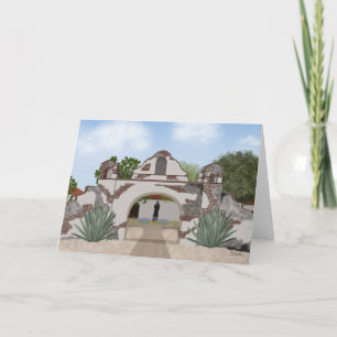 Cartão California mission greeting card, blank inside