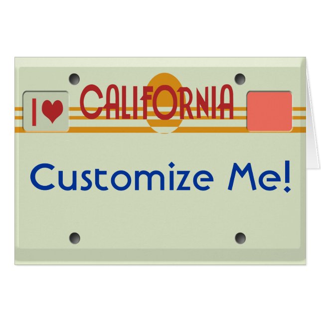 Cartão California Plates (Frente Horizontal)