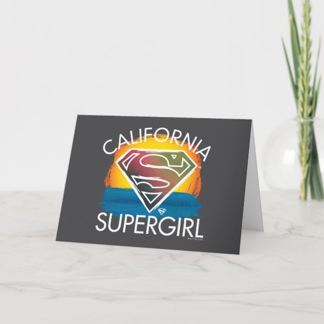Cartão California Supergirl Sunset Graphic (Frente)