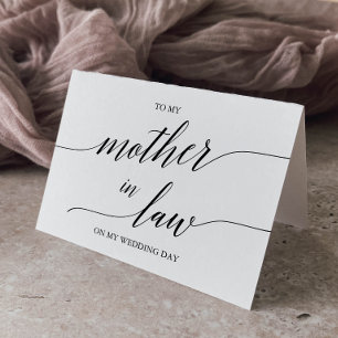 Cartão Caligrafia Negra Elegante À Minha Mãe Em Direito