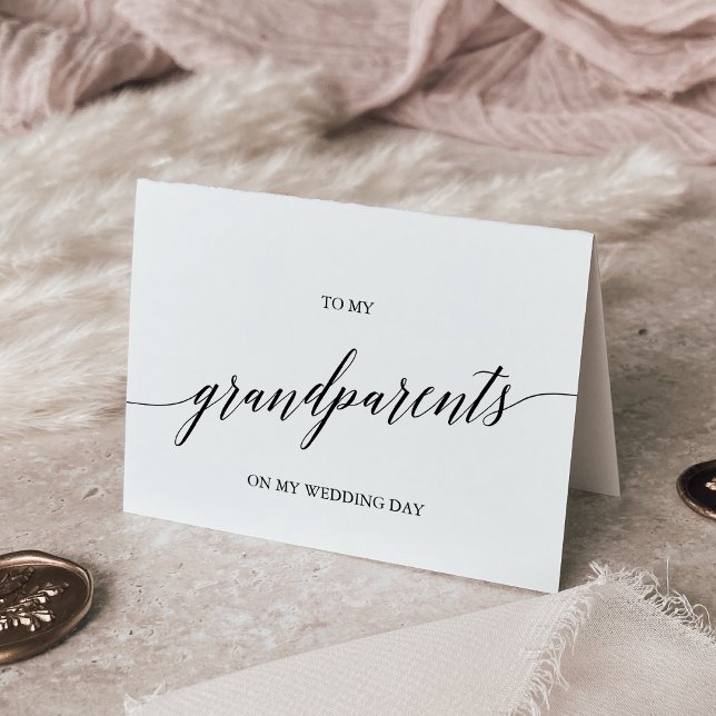 Cartão Caligrafia Negra Elegante Para Meus Avós (Criador carregado)