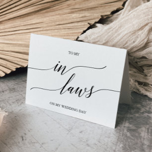 Cartão Caligrafia Negra Elegante Para Minhas Leis