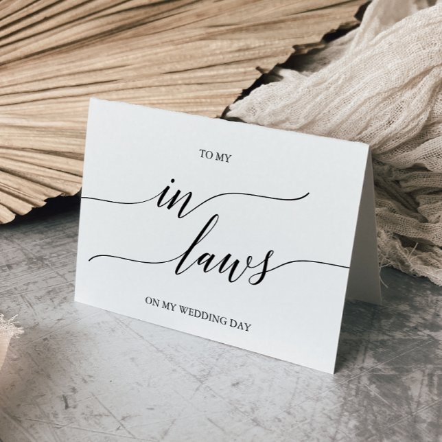 Cartão Caligrafia Negra Elegante Para Minhas Leis (Criador carregado)