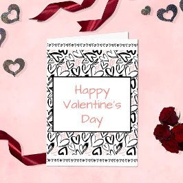 Cartão Caligrafia por tatuagem do coração feliz dia de os