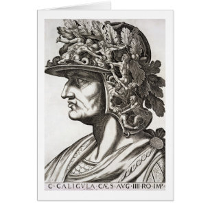 Cartão Caligula Caesar (12-41 ANÚNCIO), 1596 (gravura)