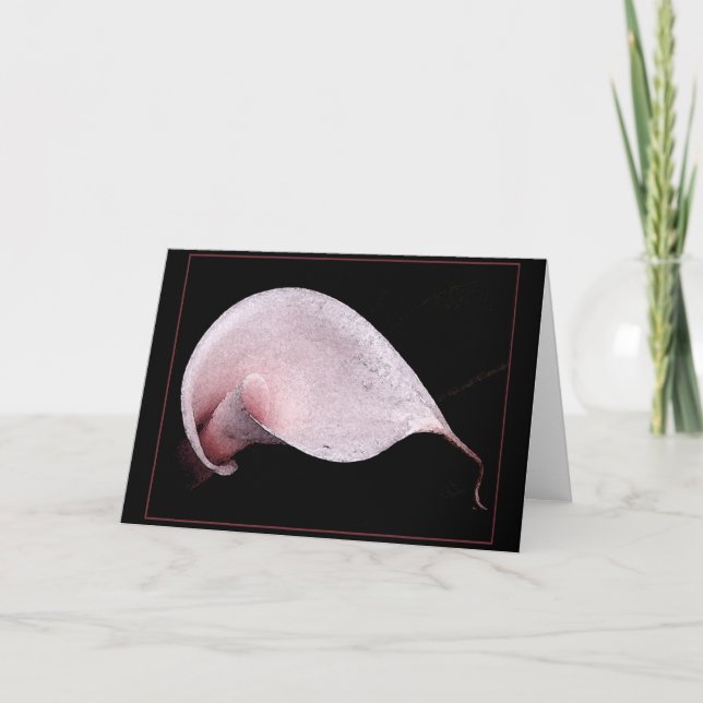 CARTÃO CALLA COR-DE-ROSA NOTECARD/BLANK (Frente)
