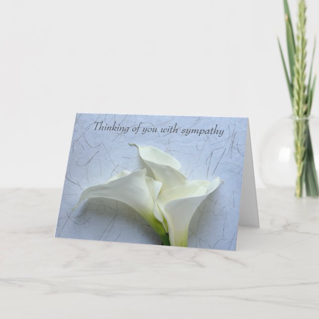 Cartão Calla lilies on pretty background Greeting Card (Frente)