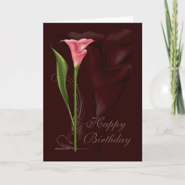 Cartão Calla Lily Birthday (Frente)