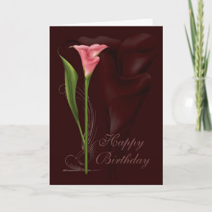 Cartão Calla Lily Birthday