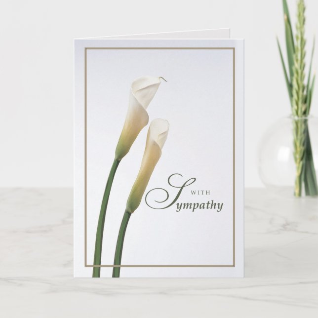 Cartão Calla Lily Sympathy (Frente)