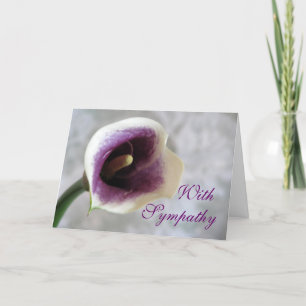Cartão Calla Lily Sympathy Greeting Card