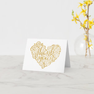 Cartão Calliografia Frase Vintage Obrigado