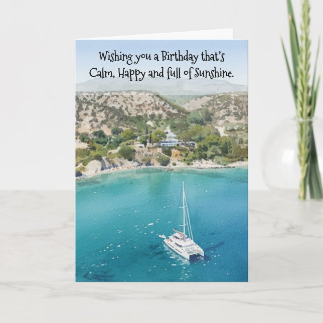 Cartão Calm, Happy and full of Sunshine Birthday Card (Frente)