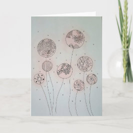 Cartão Calming Garden Spheres Mixed Media