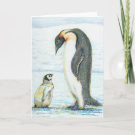 Cartão calmo do pinguim