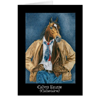 Cartão Calvin eqüino (Clotheshorse)