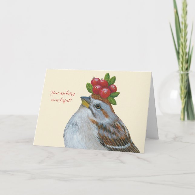 Cartão Calvin the American tree sparrow card (Frente)
