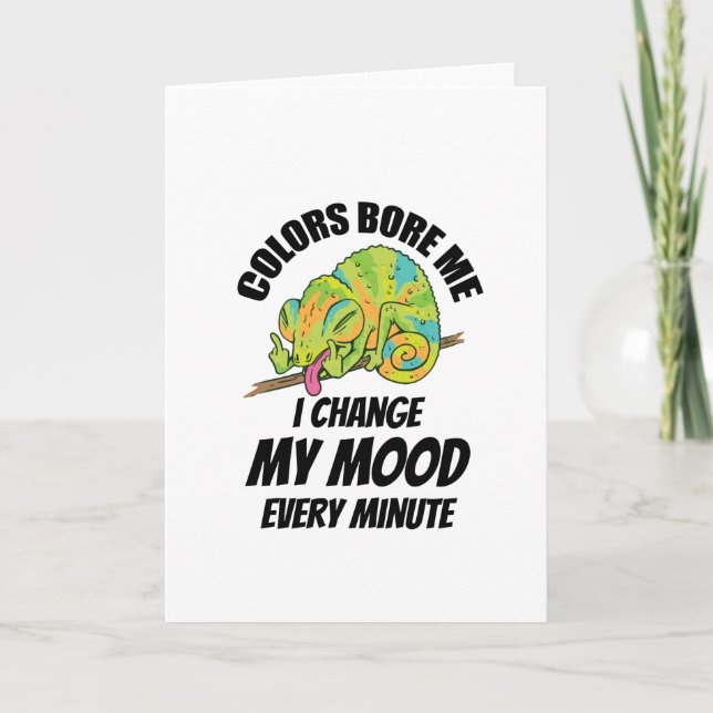 Cartão Camaleão - As Cores São Enfadonhas (Frente)