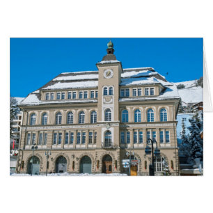 Cartão Câmara Municipal em St Moritz, Suíça
