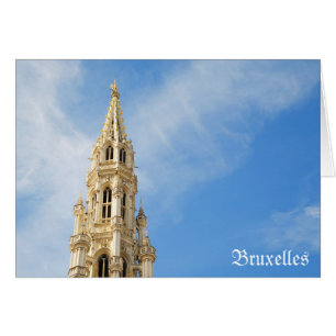 Cartão Câmara Municipal medieval em Bruxelas
