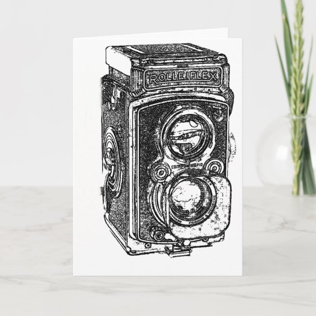 Cartão Câmara Rolleiflex Vintage (Frente)