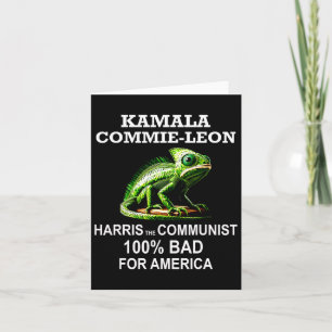 Cartão Camarada Kamala Commie Leon Comunista Ha