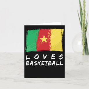 Cartão Camarões ama basquete