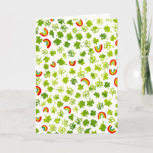 Cartão Camarões d'água e Rainbows Irish St Patty's