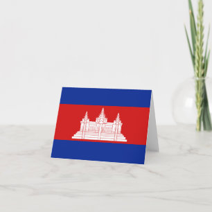Cartão Cambodia Flag Notecard