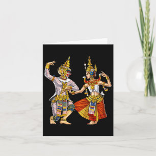 Cartão Camboja: Khmer tradicional dança apsara no Camboja