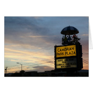 Cartão Cambrian Park Plaza Carousel Landmark
