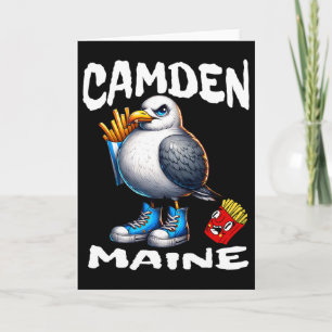 Cartão Camden Maine Gaivota Engraçada Batata Frita Souven