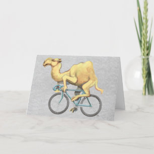 Cartão Camel Andando uma Bicicleta