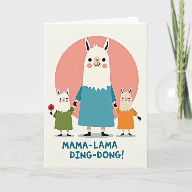 Cartão Camelid Family Mothers Day Card (Frente)