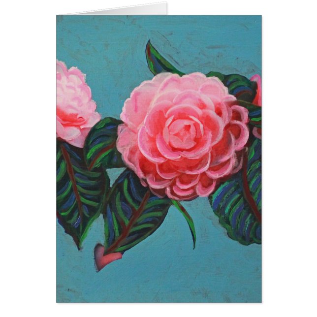 Cartão Camellia Japonica Sky (Frente)