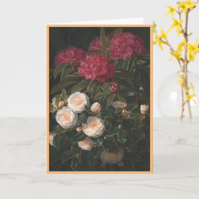 Cartão Camellias E Rhododendrons (Flor Amarela)