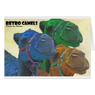 Cartão camelos retros